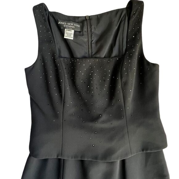 Jones New York evening Black cocktail long Dress sz 6P - Picture 4 of 8